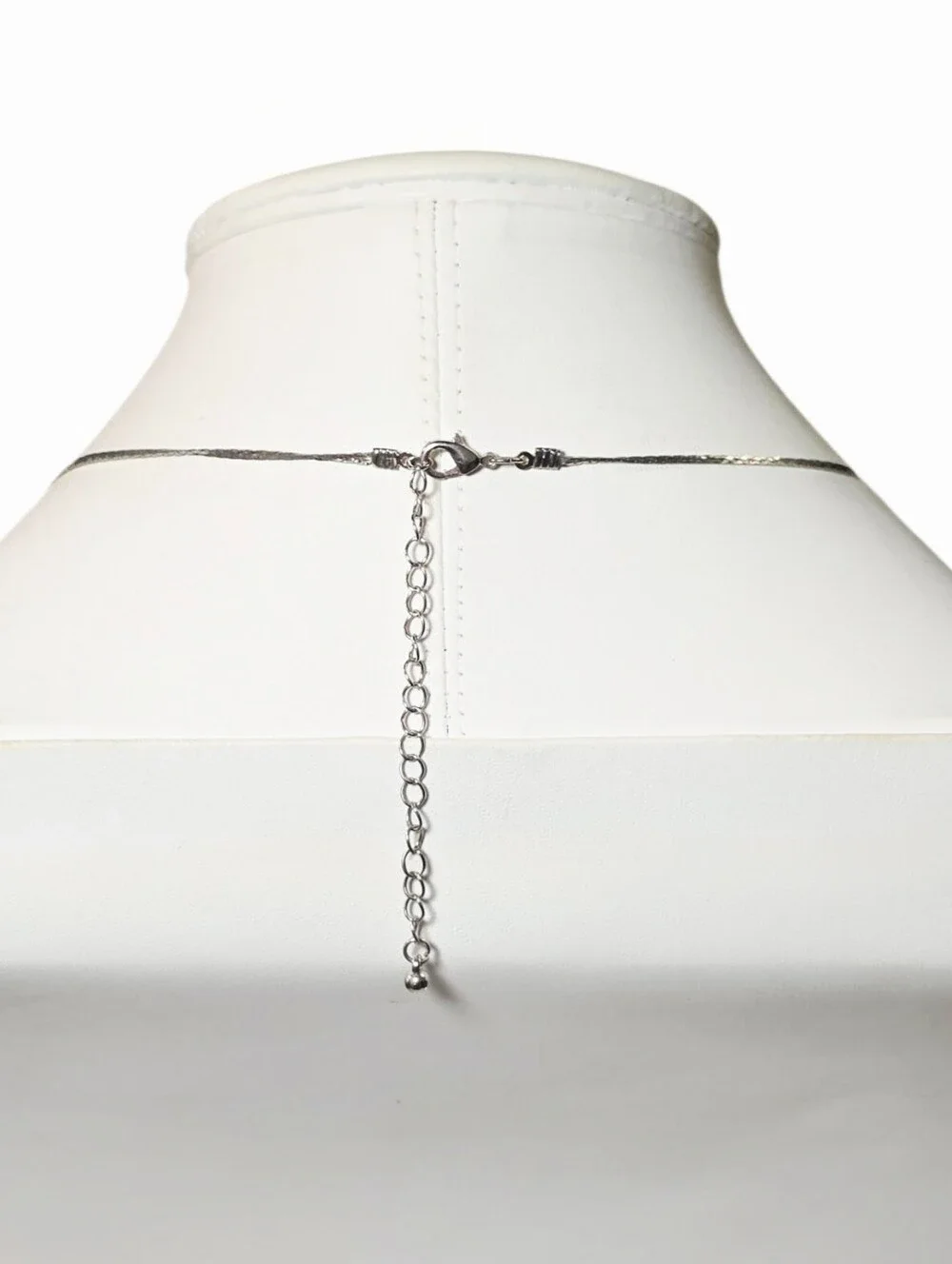 Multi-Tone Faceted Gray & Iridescent & Silver Bead Two Strand Long Necklace